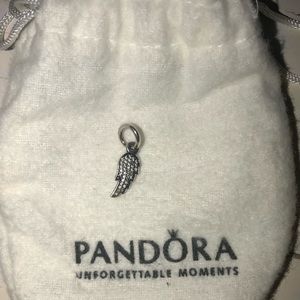 Angel wing pave pandora charm